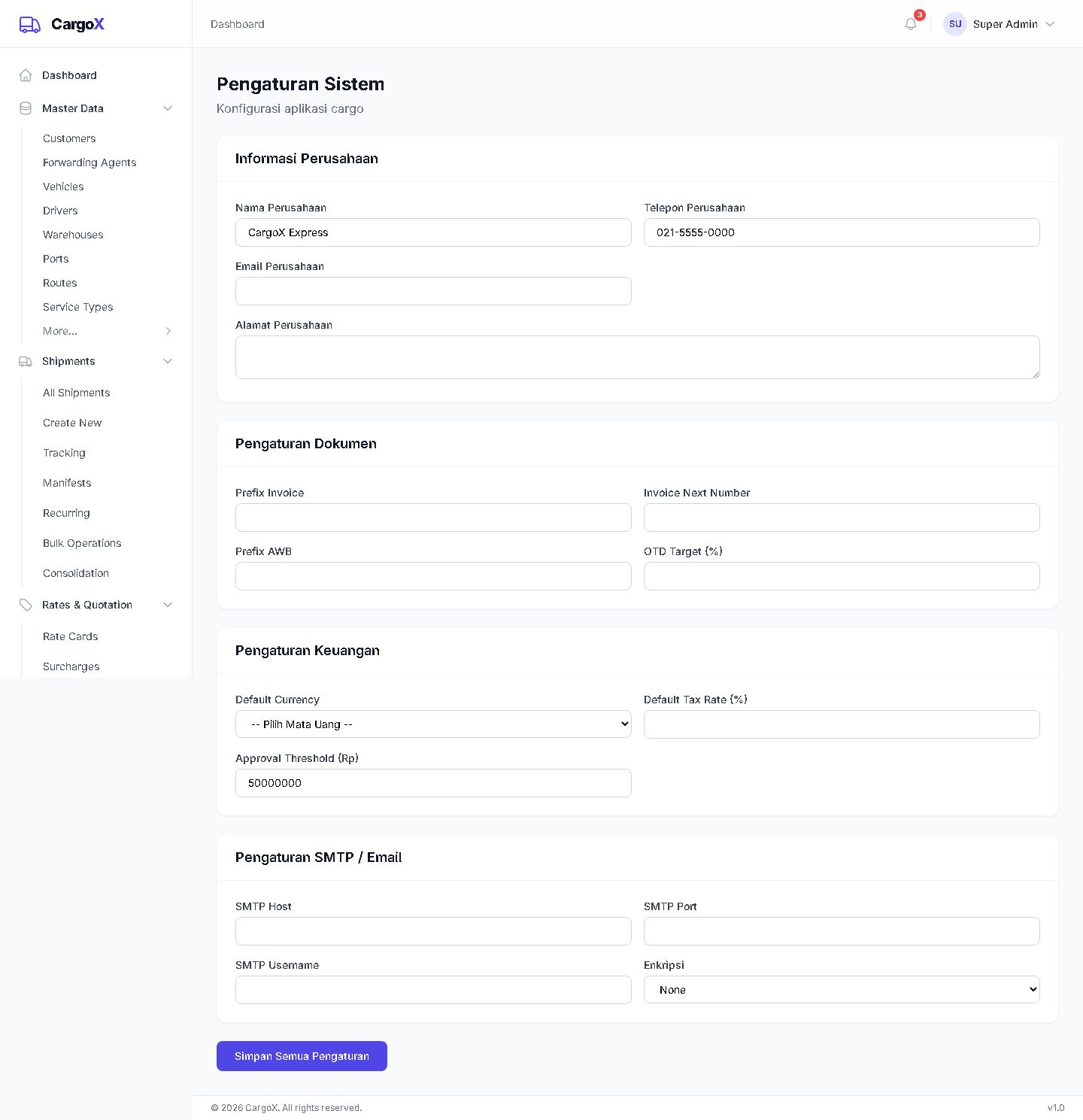 Settings — Pengaturan